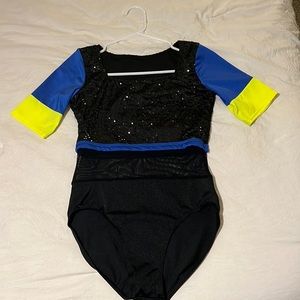 Weissman black yellow and blue hip hop costume SMALL ADULT